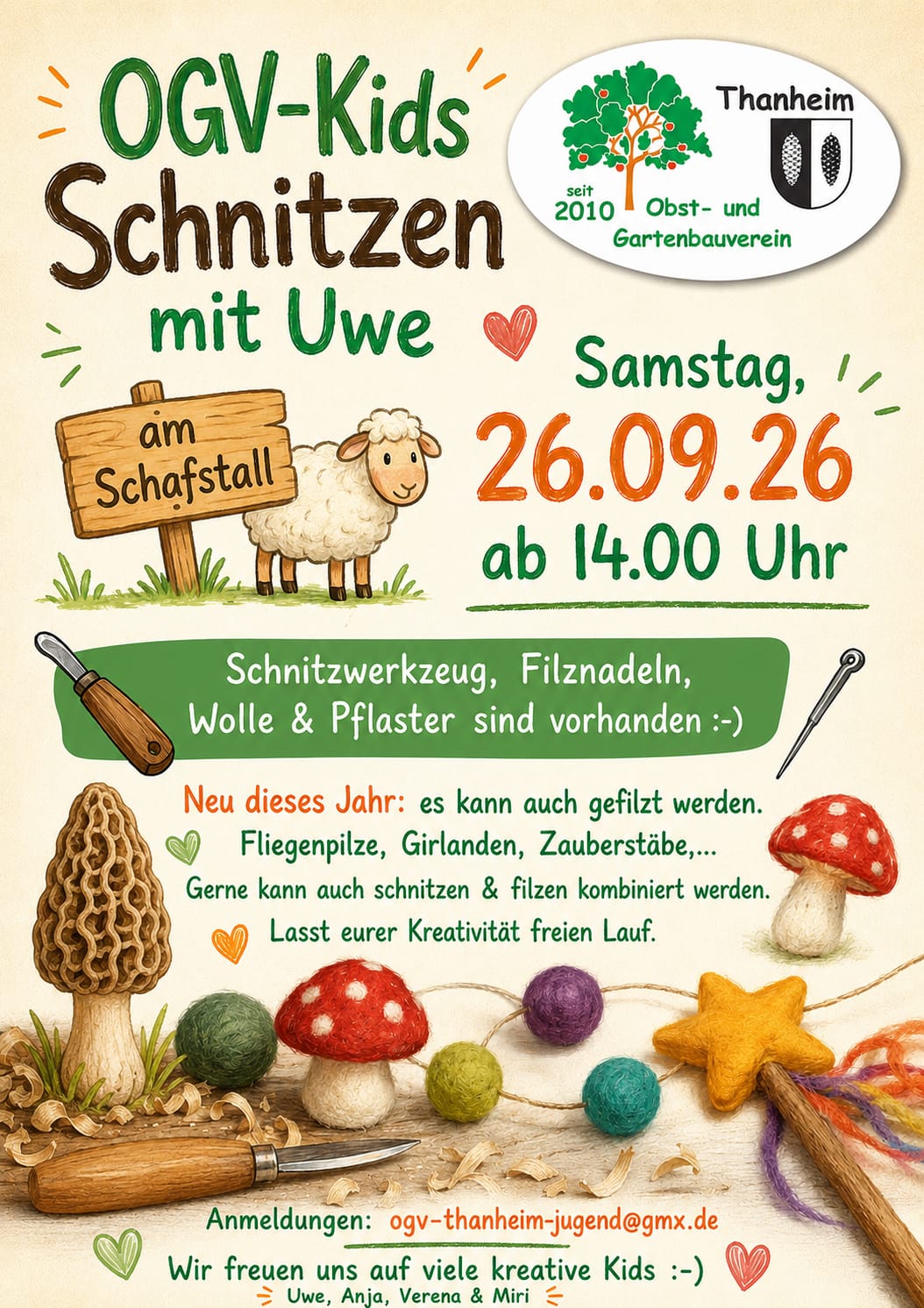 Schnitzen mit Uwe – Einladungsflyer